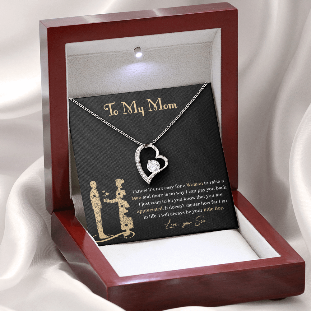 Forever love necklace for mom from son