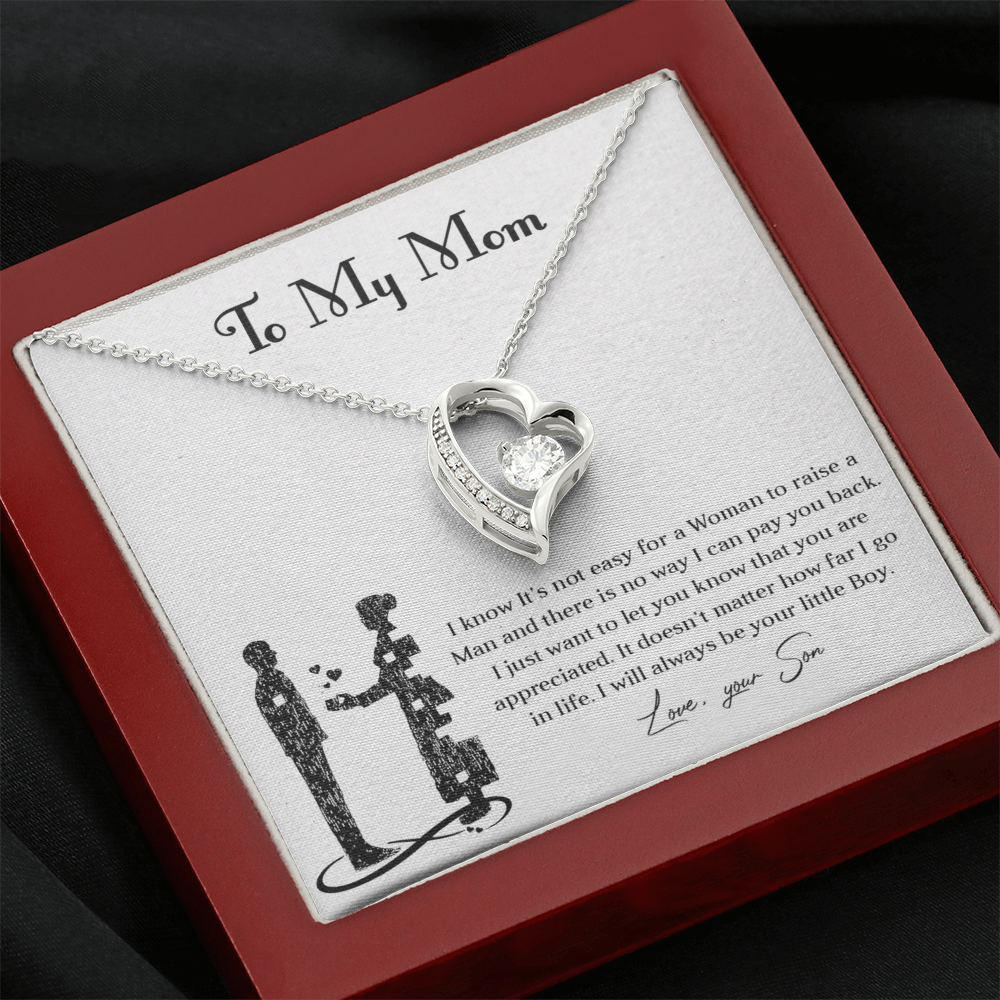 Forever love necklace for mom from son