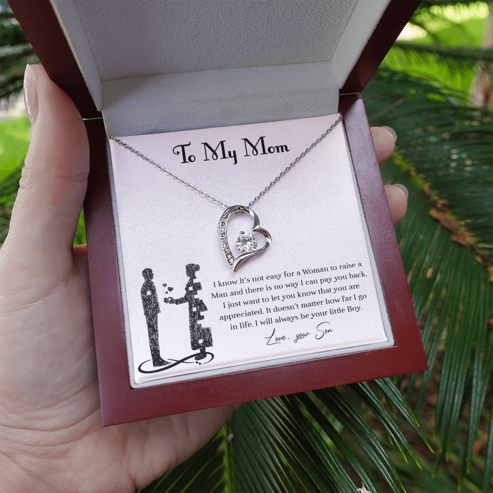 Forever love necklace for mom from son