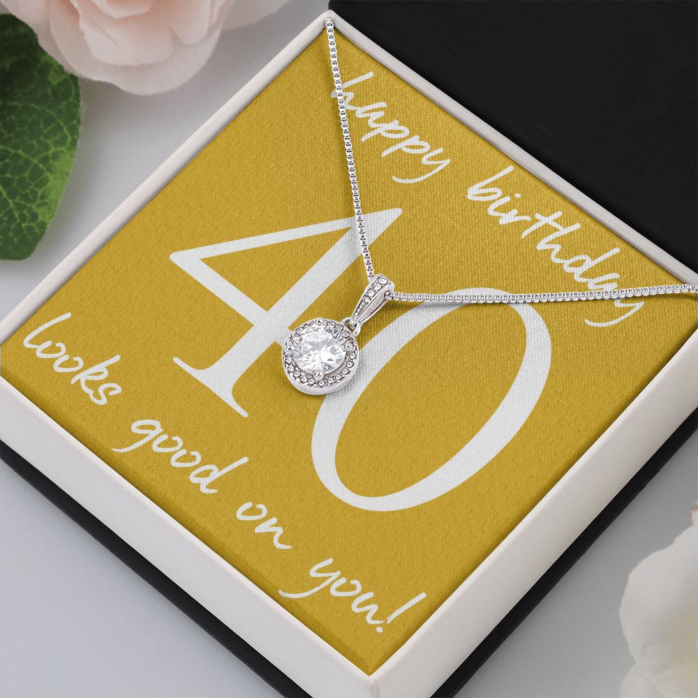 HAPPY BIRTHDAY, ETERNAL HOPE NECKLACE WITH MESSAGE CARD, UNIQUE BIRTHDAY GIFT FOR HER, NECKLACE JEWELLERY