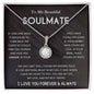 To My Beautiful Soulmate I Love You Forever And Always Eternal Hope Custom Necklace