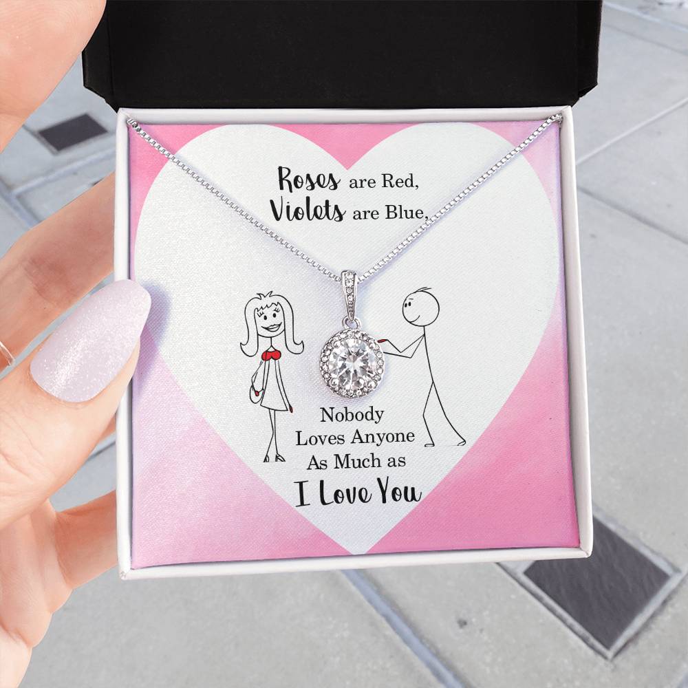 I LOVE YOU, ETERNAL HOPE NECKLACE WITH MESSAGE CARD, BIRTHDAY GIFT FOR HER
