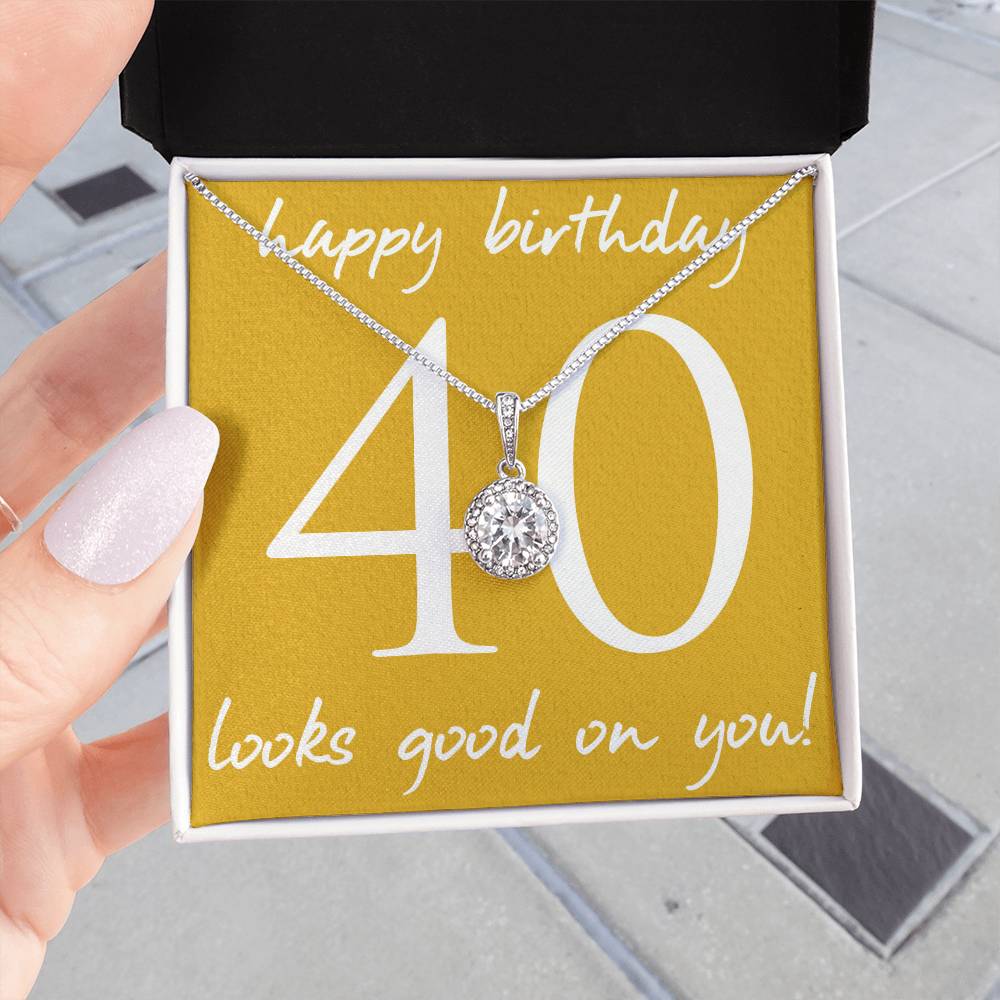 HAPPY BIRTHDAY, ETERNAL HOPE NECKLACE WITH MESSAGE CARD, UNIQUE BIRTHDAY GIFT FOR HER, NECKLACE JEWELLERY