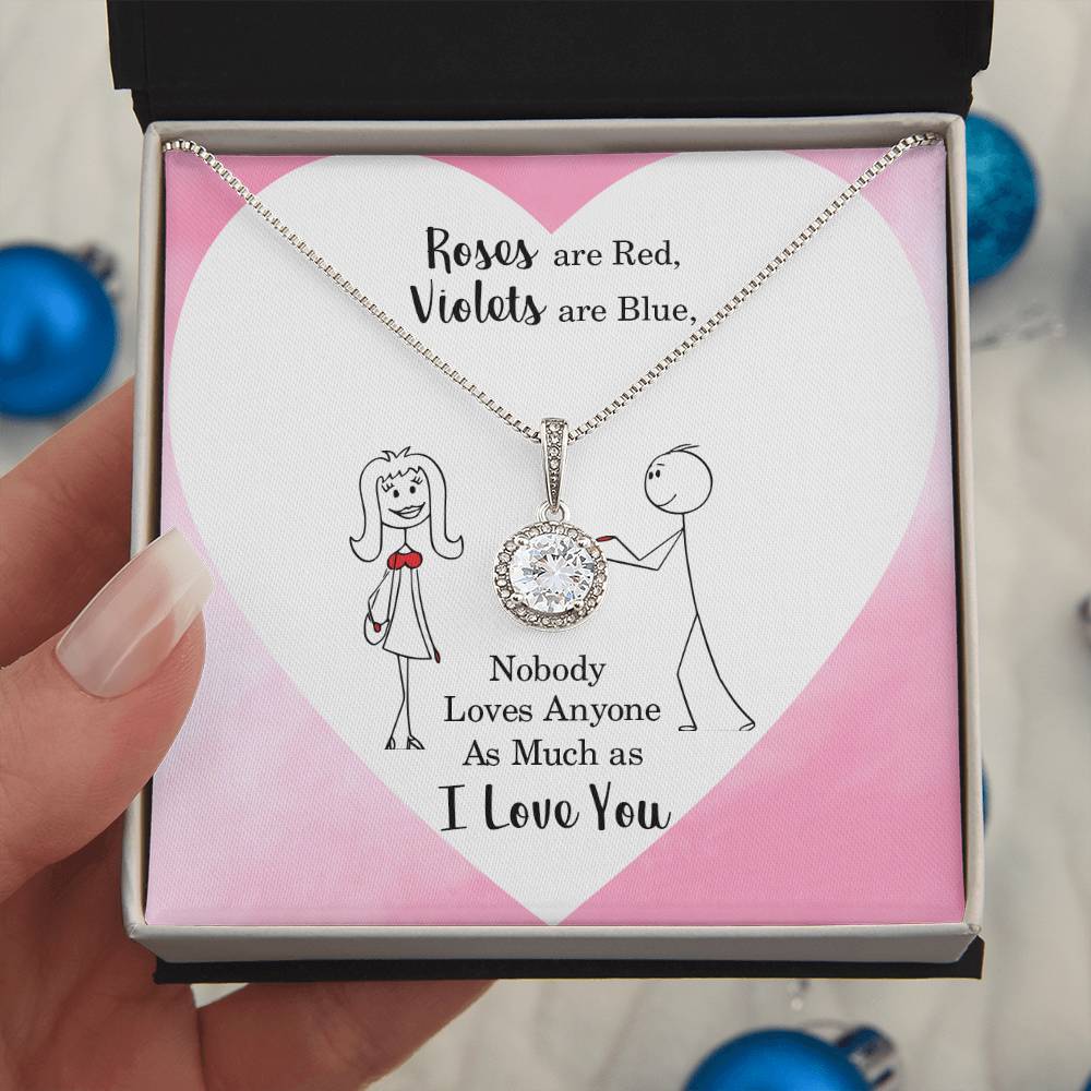 I LOVE YOU, ETERNAL HOPE NECKLACE WITH MESSAGE CARD, BIRTHDAY GIFT FOR HER