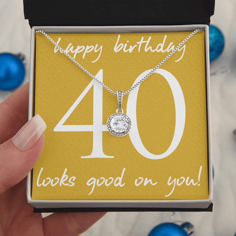 HAPPY BIRTHDAY, ETERNAL HOPE NECKLACE WITH MESSAGE CARD, UNIQUE BIRTHDAY GIFT FOR HER, NECKLACE JEWELLERY