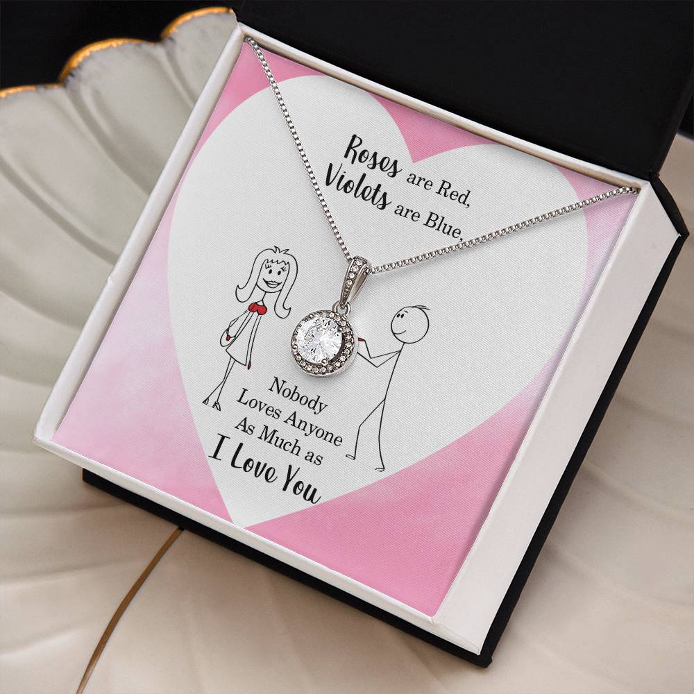 I LOVE YOU, ETERNAL HOPE NECKLACE WITH MESSAGE CARD, BIRTHDAY GIFT FOR HER