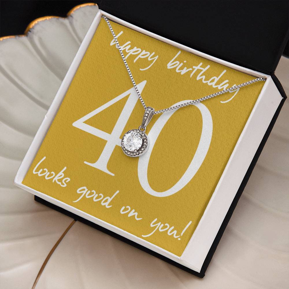 HAPPY BIRTHDAY, ETERNAL HOPE NECKLACE WITH MESSAGE CARD, UNIQUE BIRTHDAY GIFT FOR HER, NECKLACE JEWELLERY