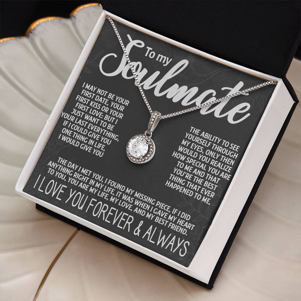 TO MY SOULMATE ETERNAL HOPE NECKLACE, I LOVE YOU FOREVER & ALWAYS, BIRTHDAY / ANNIVERSARY GIFT FOR HER