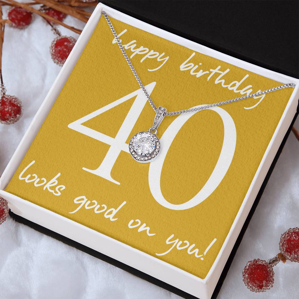 HAPPY BIRTHDAY, ETERNAL HOPE NECKLACE WITH MESSAGE CARD, UNIQUE BIRTHDAY GIFT FOR HER, NECKLACE JEWELLERY