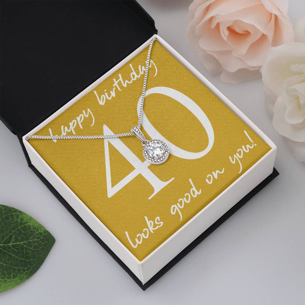 HAPPY BIRTHDAY, ETERNAL HOPE NECKLACE WITH MESSAGE CARD, UNIQUE BIRTHDAY GIFT FOR HER, NECKLACE JEWELLERY