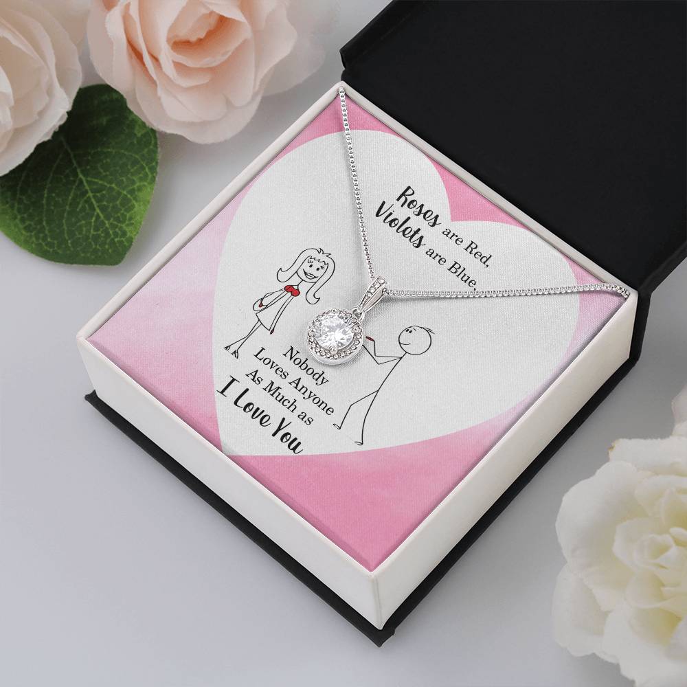 I LOVE YOU, ETERNAL HOPE NECKLACE WITH MESSAGE CARD, BIRTHDAY GIFT FOR HER