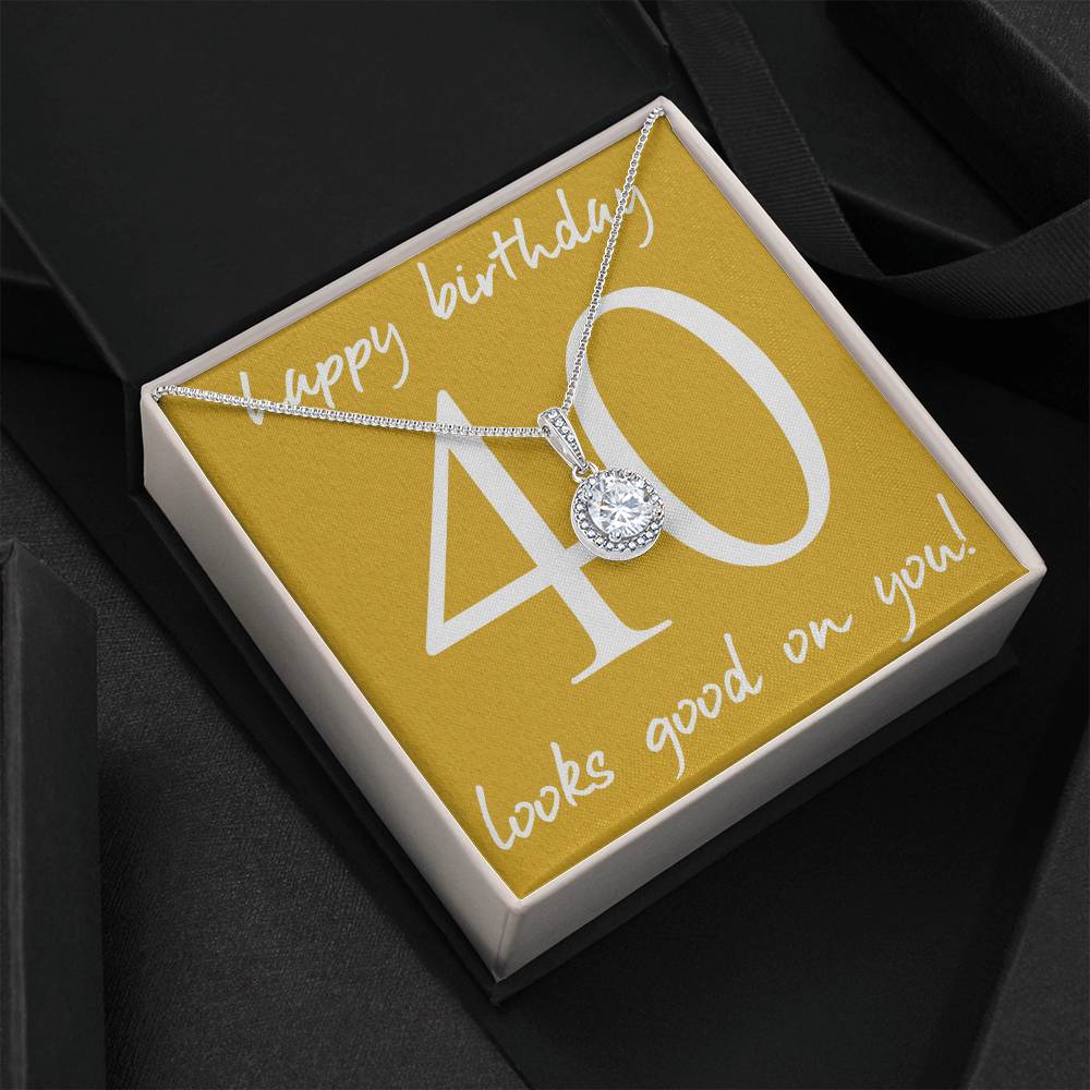 HAPPY BIRTHDAY, ETERNAL HOPE NECKLACE WITH MESSAGE CARD, UNIQUE BIRTHDAY GIFT FOR HER, NECKLACE JEWELLERY