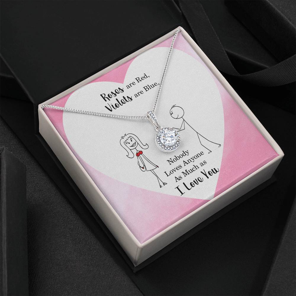 I LOVE YOU, ETERNAL HOPE NECKLACE WITH MESSAGE CARD, BIRTHDAY GIFT FOR HER