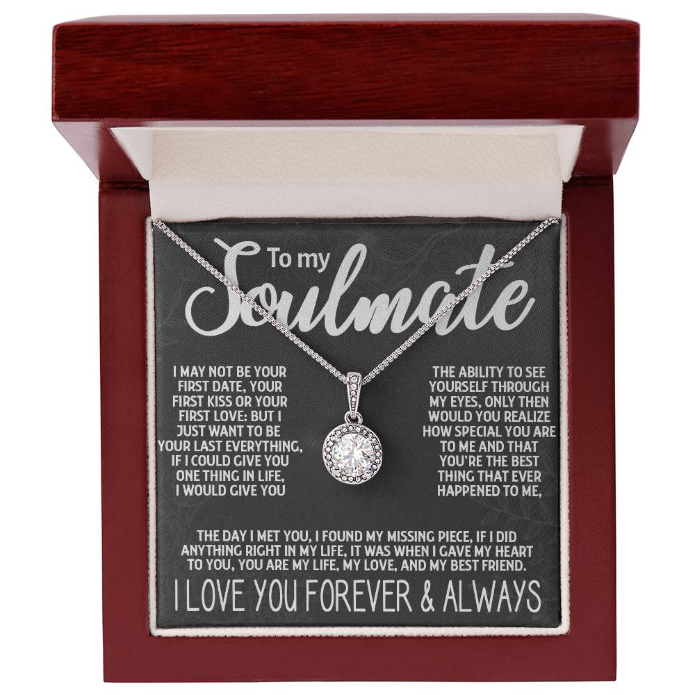 TO MY SOULMATE ETERNAL HOPE NECKLACE, I LOVE YOU FOREVER & ALWAYS, BIRTHDAY / ANNIVERSARY GIFT FOR HER