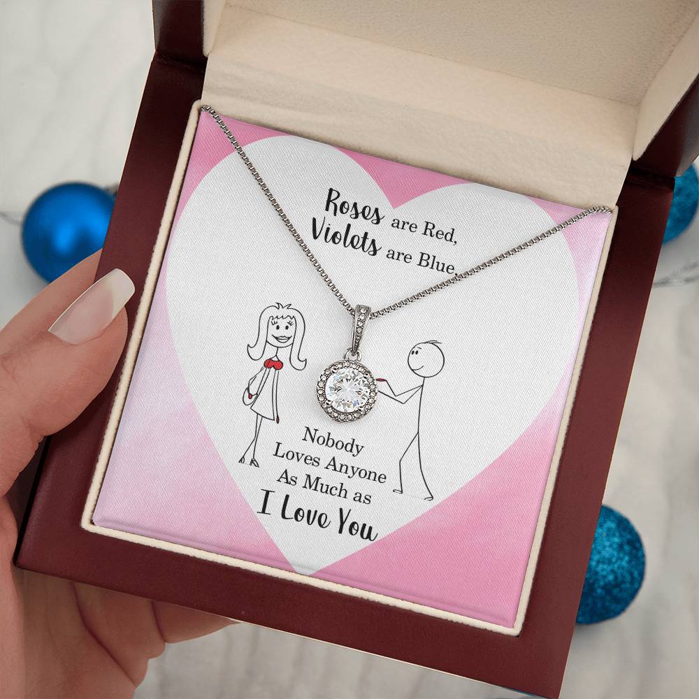I LOVE YOU, ETERNAL HOPE NECKLACE WITH MESSAGE CARD, BIRTHDAY GIFT FOR HER