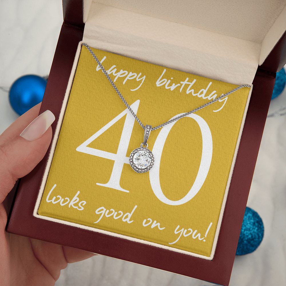 HAPPY BIRTHDAY, ETERNAL HOPE NECKLACE WITH MESSAGE CARD, UNIQUE BIRTHDAY GIFT FOR HER, NECKLACE JEWELLERY