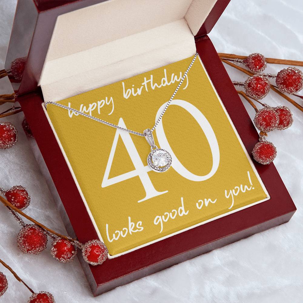 HAPPY BIRTHDAY, ETERNAL HOPE NECKLACE WITH MESSAGE CARD, UNIQUE BIRTHDAY GIFT FOR HER, NECKLACE JEWELLERY