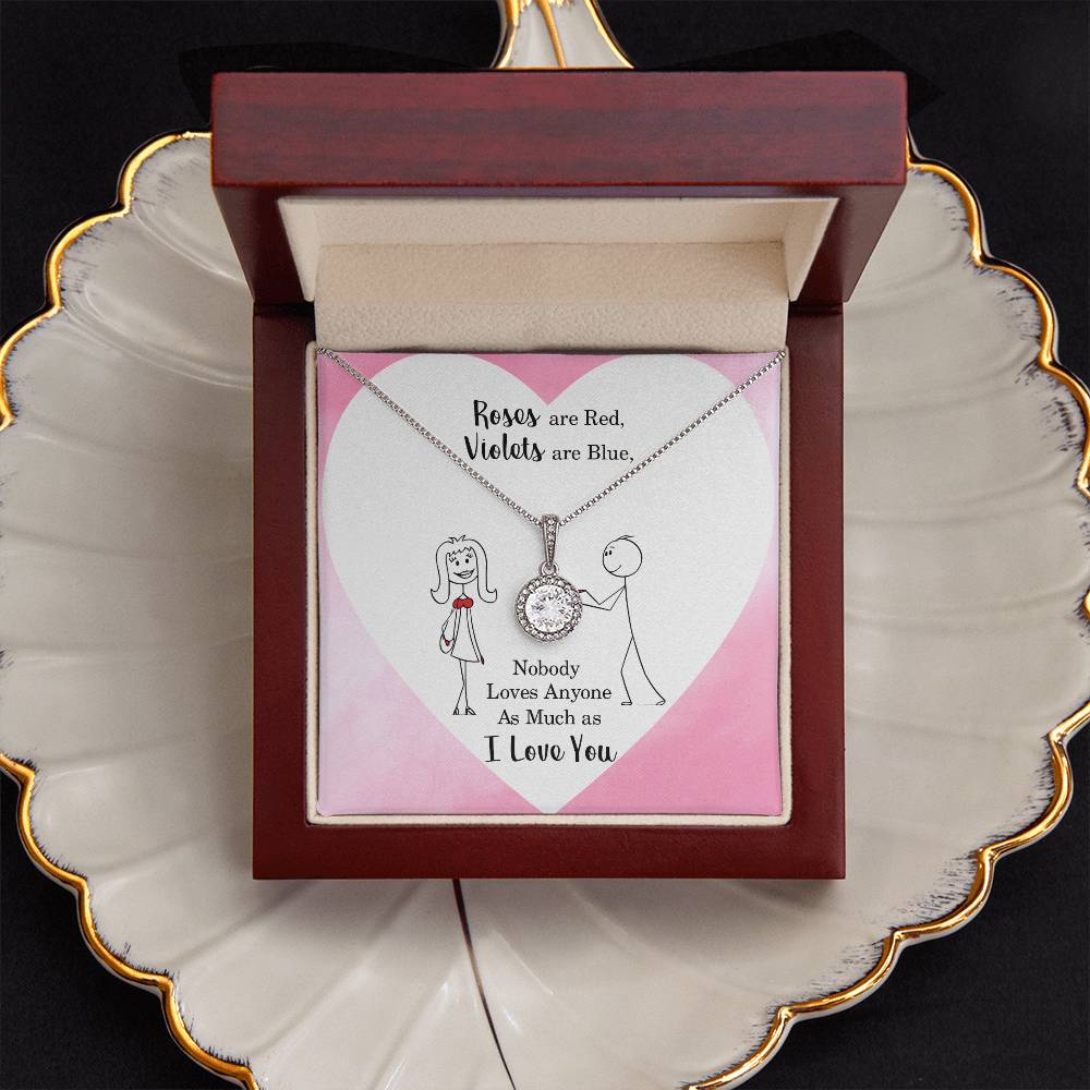 I LOVE YOU, ETERNAL HOPE NECKLACE WITH MESSAGE CARD, BIRTHDAY GIFT FOR HER