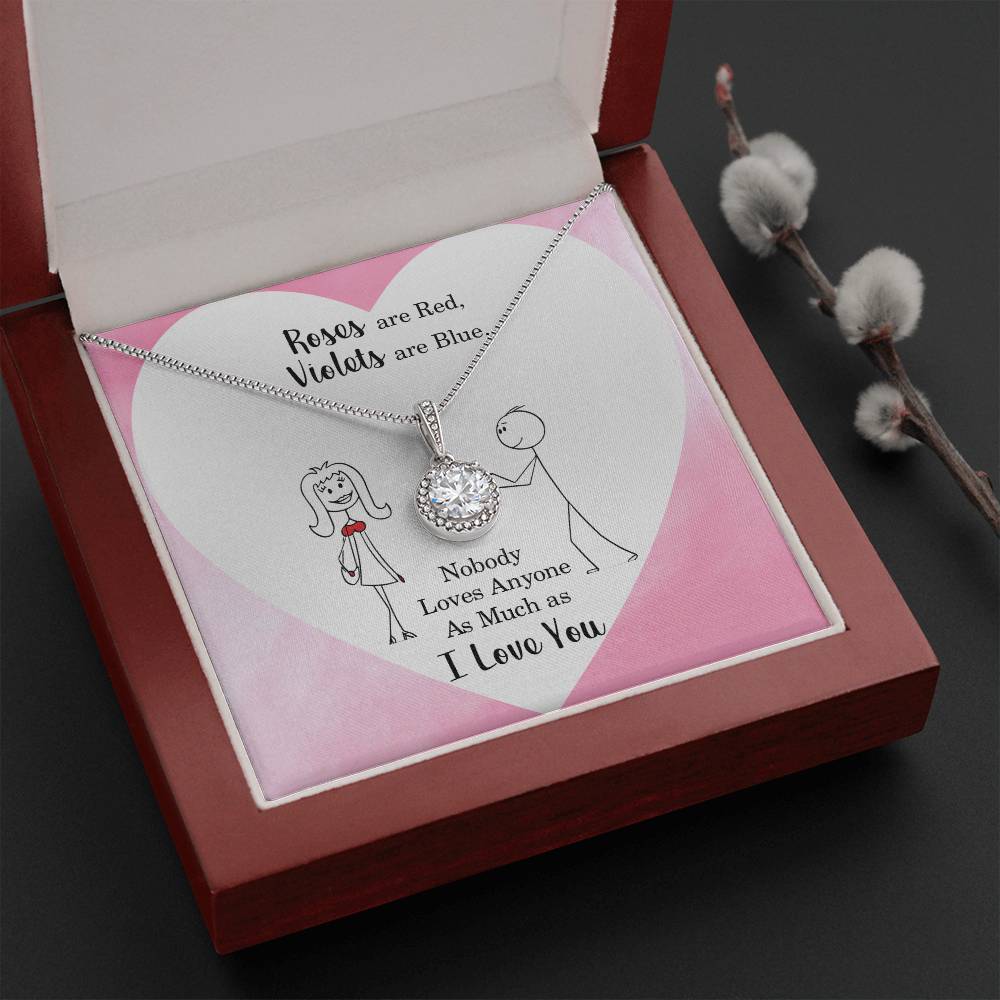 I LOVE YOU, ETERNAL HOPE NECKLACE WITH MESSAGE CARD, BIRTHDAY GIFT FOR HER