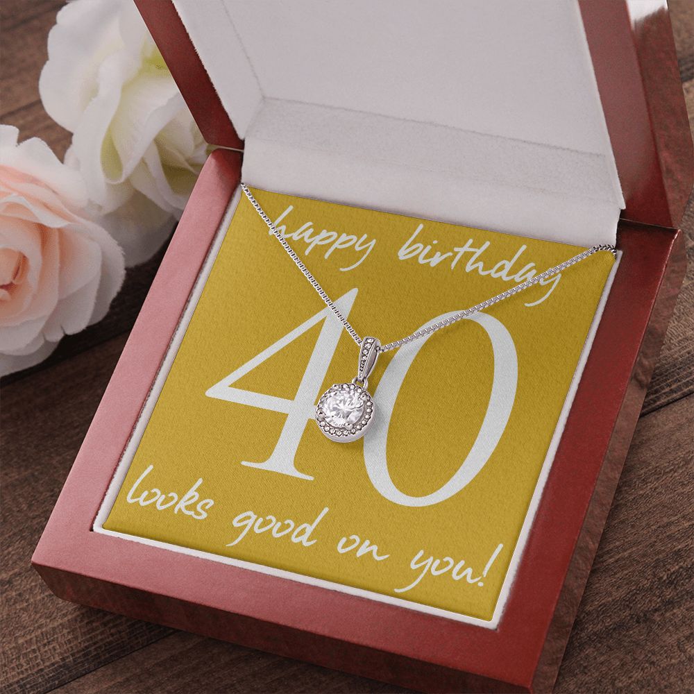 HAPPY BIRTHDAY, ETERNAL HOPE NECKLACE WITH MESSAGE CARD, UNIQUE BIRTHDAY GIFT FOR HER, NECKLACE JEWELLERY