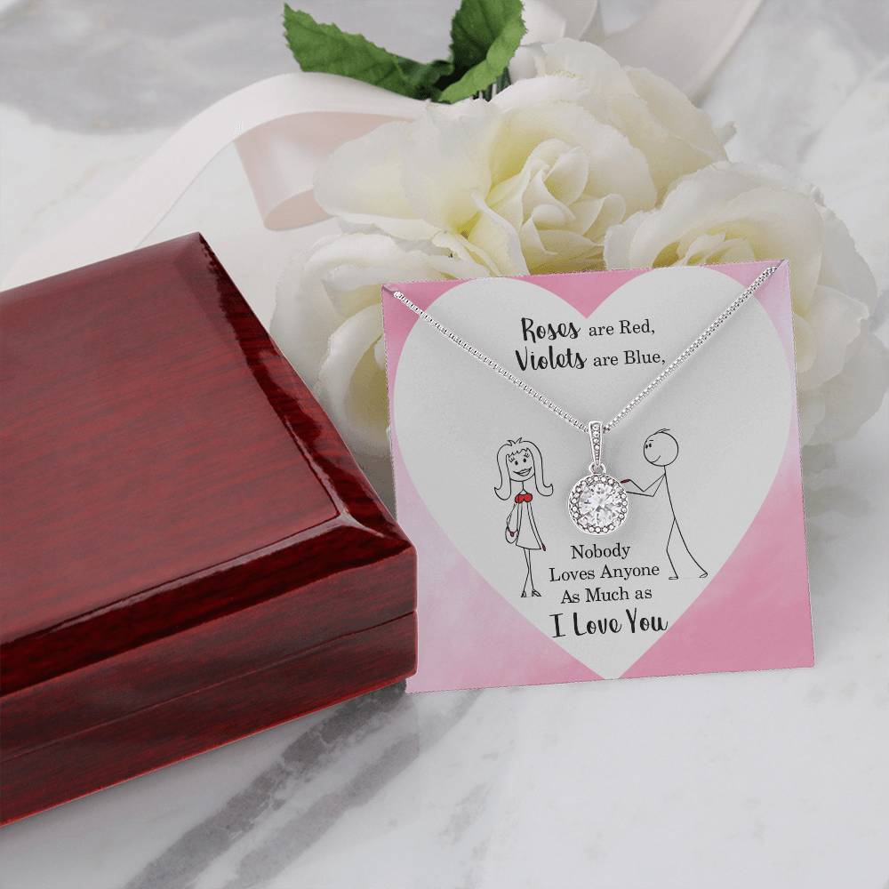 I LOVE YOU, ETERNAL HOPE NECKLACE WITH MESSAGE CARD, BIRTHDAY GIFT FOR HER
