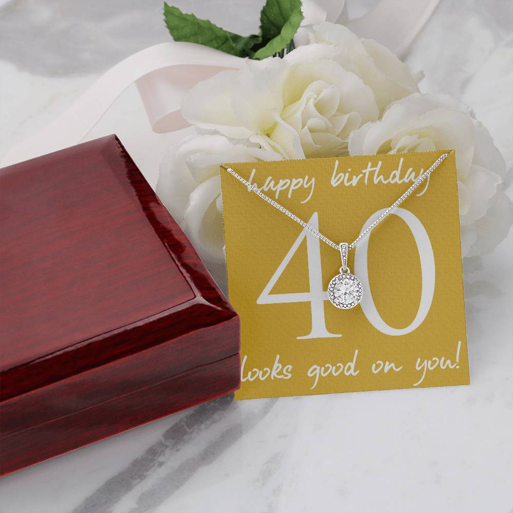 HAPPY BIRTHDAY, ETERNAL HOPE NECKLACE WITH MESSAGE CARD, UNIQUE BIRTHDAY GIFT FOR HER, NECKLACE JEWELLERY