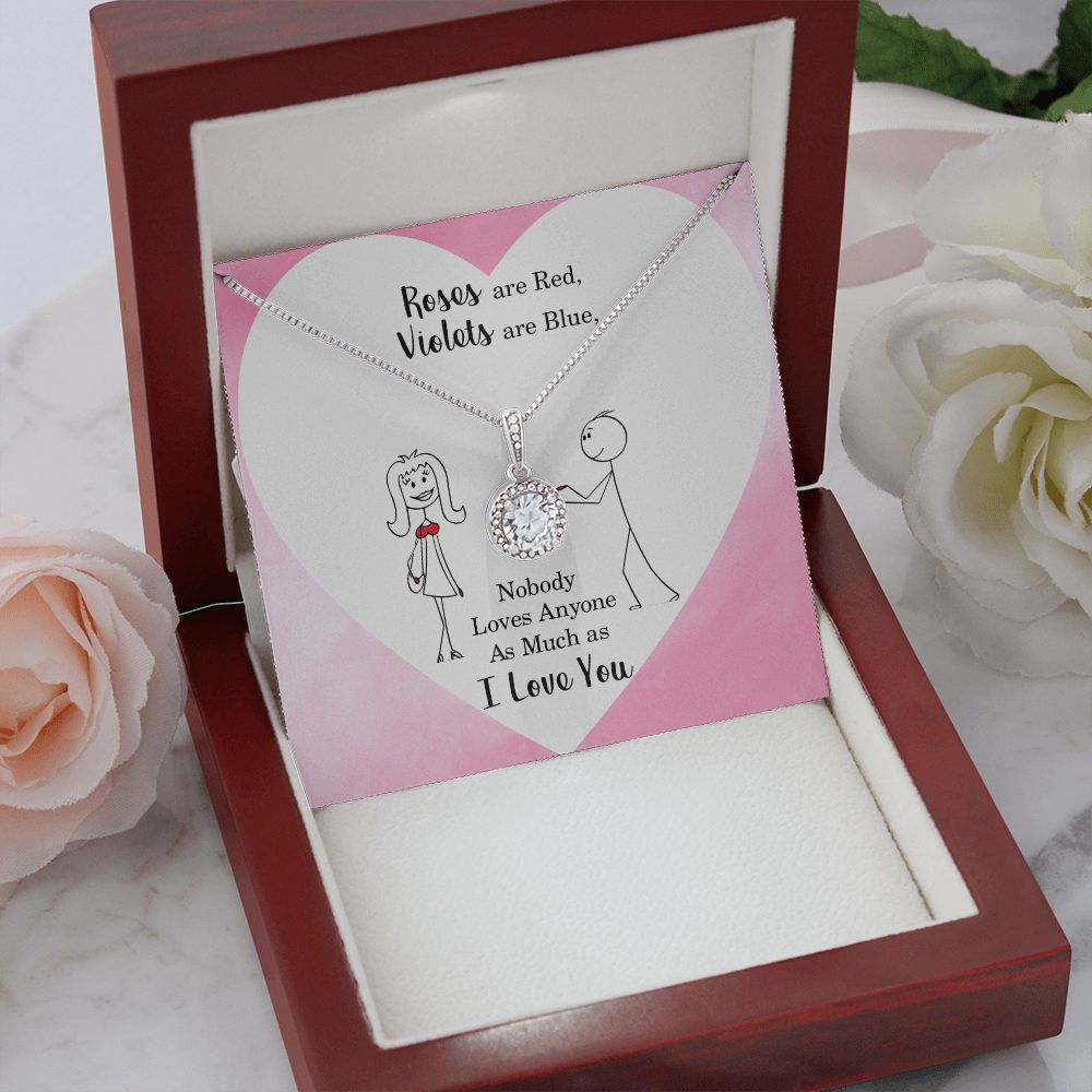 I LOVE YOU, ETERNAL HOPE NECKLACE WITH MESSAGE CARD, BIRTHDAY GIFT FOR HER