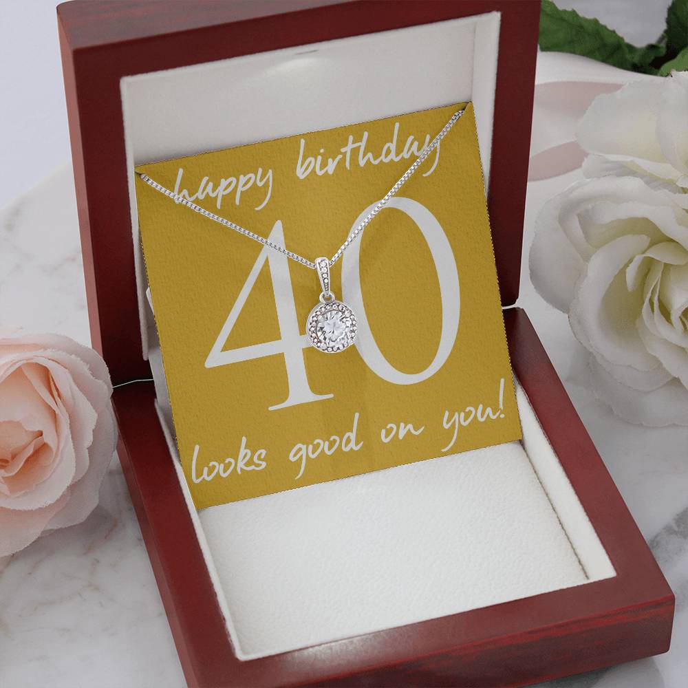 HAPPY BIRTHDAY, ETERNAL HOPE NECKLACE WITH MESSAGE CARD, UNIQUE BIRTHDAY GIFT FOR HER, NECKLACE JEWELLERY