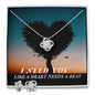 I NEED YOU, LOVE KNOT EARRING & NECKACLE SET, BIRTHDAY GIFT FOR HER WITH MESSAGE CARD