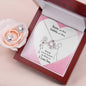 I LOVE YOU, LOVE KNOT EARRING AND NECKLACE SET, UNIQUE GIFT FOR HER WITH MESSAGE CARD, NECKALCE JEWELLERY, ANNIVERSARY AND BIRTHDAY GIFT, JEWELLERY FOR HER