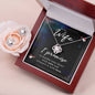 TO MY WIFE, LOVE KNOT EARRING & NECKACLE SET, ANNIVERSARY AND BIRTHDAY GIFT FOR WIFE, BEAUTIFUL GIFT WITH MESSAGE CARD FOR HER