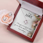 TO MY LOVE, LOVE KNOT EARRING AND NECKLACE SET, ANNIVERSARY AND BIRTHDAY GIFT, UNIQUE GIFT WITH MESSAGE CARD FOR HER, NECKALCE JEWELLERY