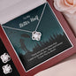TO MY BETTER HALF, LOVE KNOT EARRING AND NECKLACE SET WITH MESSAGE CARD, UNIQUE GIFT FOR HER, ANNIVERSARY AND BIRTHDAY GIFT, NECKALCE JEWELLERY FOR HER