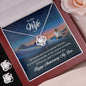 TO MY MY WIFE, LOVE KNOT EARRING AND NECKLACE SET WITH MESSAGE CARD, ANNIVERSARY GIFT FOR WIFE, NECKALCE JEWELLERY, UNIQUE GIFT FOR HER,