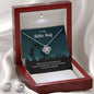 TO MY BETTER HALF, LOVE KNOT EARRING AND NECKLACE SET WITH MESSAGE CARD, UNIQUE GIFT FOR HER, ANNIVERSARY AND BIRTHDAY GIFT, NECKALCE JEWELLERY FOR HER