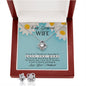 TO MY GORGEOUS WIFE, LOVE KNOTE EARRING & NECKACLE SET, BEAUTIFUL GIFT FOR HER. BIRTHDAY AND ANNIVERSARY GIFT FOR WIFE FROM HUSBAND