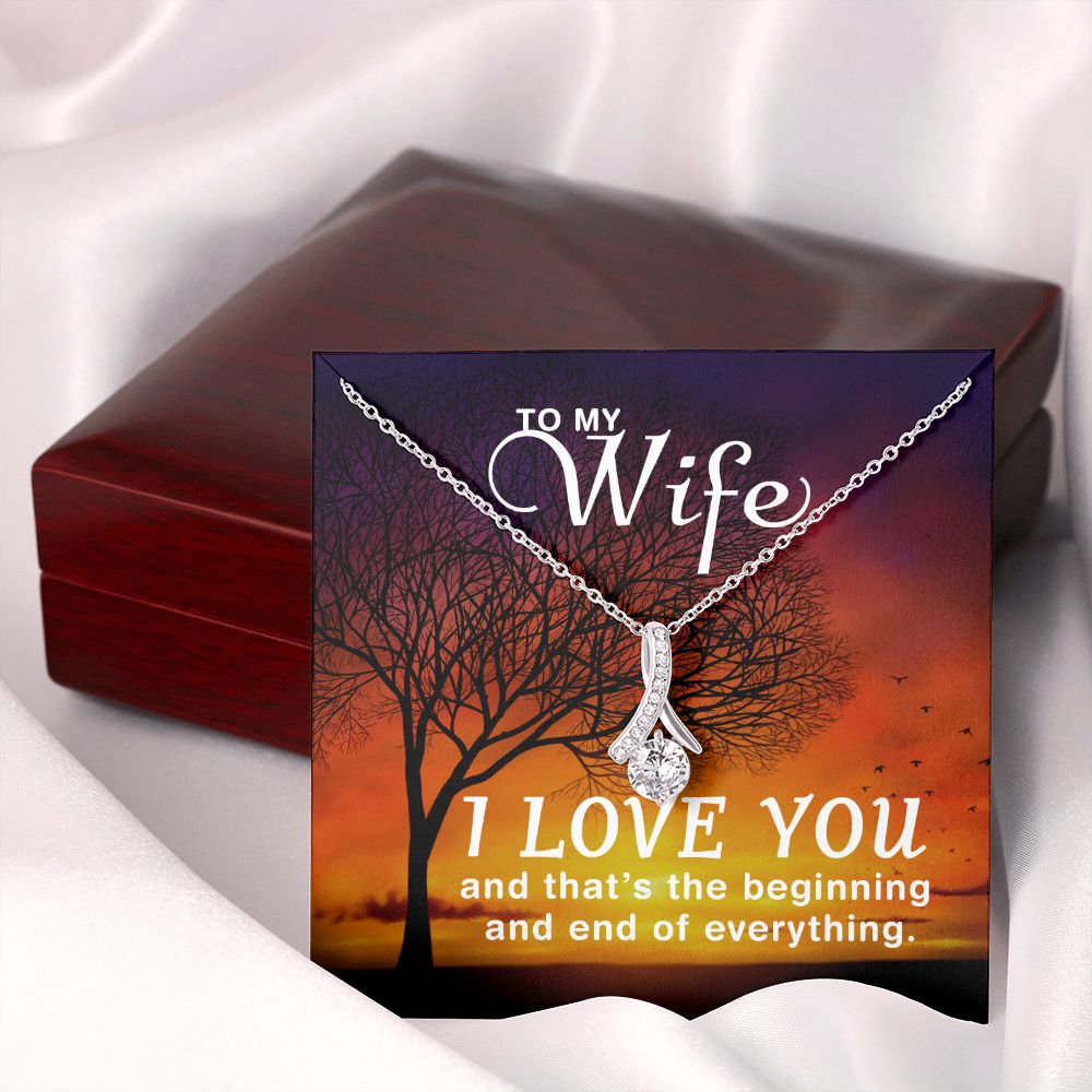 TO MY WIFE, ALLURING BEAUTY NECKLACE FOR WIFE, NECKLACE JEWELRY WITH MESSAGE CARD FOR HER, BIRTHDAY AND ANNIVERSAY GIFT