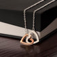 To My Soulmate, I Love You, Interlocking heart Necklace For Women With Message Card, Birthday/Anniversary Gift For Her, Stainless Steel Necklace