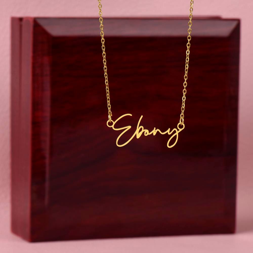 TO MY BEAUTIFUL SOULMATE, SIGNATURE NAME NECKLACE, GIFT FOR HER, NECKLACE PENDANT WITH MESSAGE CARD, FOR WIFE FROM HUSBAND