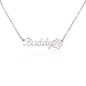 Paw Print Name Necklace For Dog Mom, Custom Name Necklace With Paw, Birthday Gift For Pet Lovers