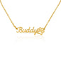 Paw Print Name Necklace For Dog Mom, Custom Name Necklace With Paw, Birthday Gift For Pet Lovers