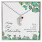 Single Charm, Engraved Baby Feet Charms Necklace, Birthstone Crystals/Diamond, Add Up To 4 Charms With Custom Names, Jewelry For Mom With Message Card, For Mother's Day/Birthday, Sterling Silver & Gold Plating