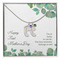 Single Charm, Engraved Baby Feet Charms Necklace, Birthstone Crystals/Diamond, Add Up To 4 Charms With Custom Names, Jewelry For Mom With Message Card, For Mother's Day/Birthday, Sterling Silver & Gold Plating