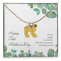 Single Charm, Engraved Baby Feet Charms Necklace, Birthstone Crystals/Diamond, Add Up To 4 Charms With Custom Names, Jewelry For Mom With Message Card, For Mother's Day/Birthday, Sterling Silver & Gold Plating