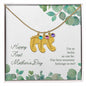 Single Charm, Engraved Baby Feet Charms Necklace, Birthstone Crystals/Diamond, Add Up To 4 Charms With Custom Names, Jewelry For Mom With Message Card, For Mother's Day/Birthday, Sterling Silver & Gold Plating