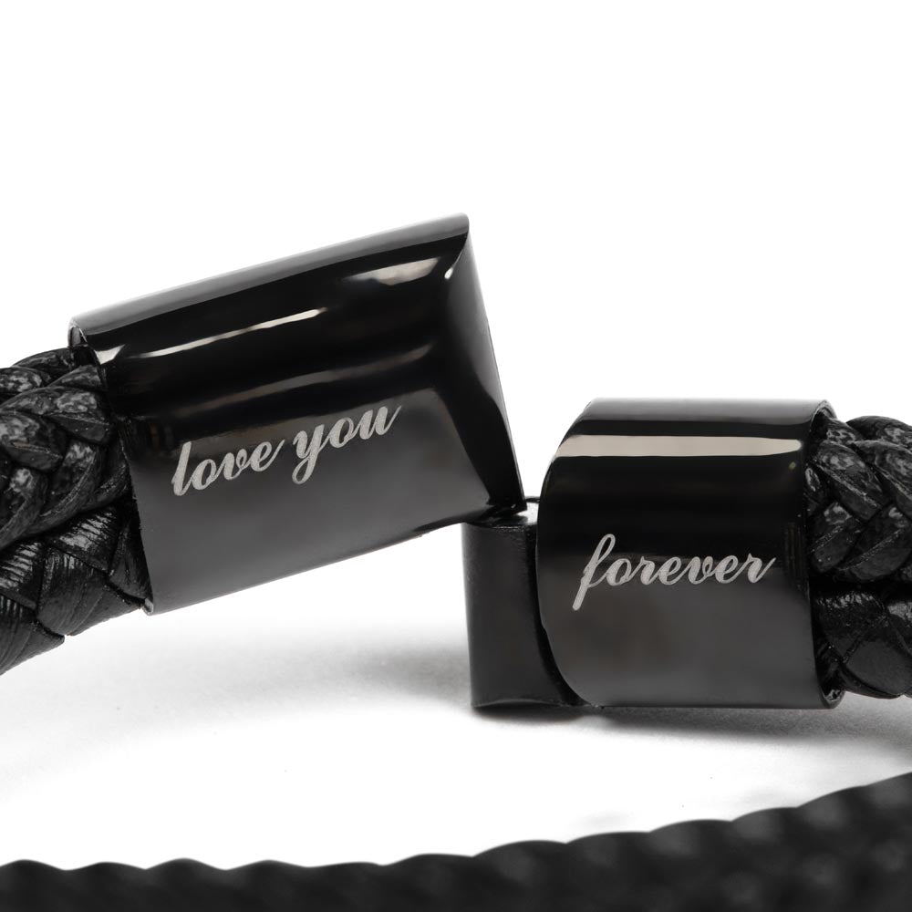 LOVE YOU FOREVER BRACELET WITH MESSAGE CARD FOR DAD, FATHER'S DAY AND BIRTHDAY GIFT FOR HIM, UNIQUE GIFT FOR DAD