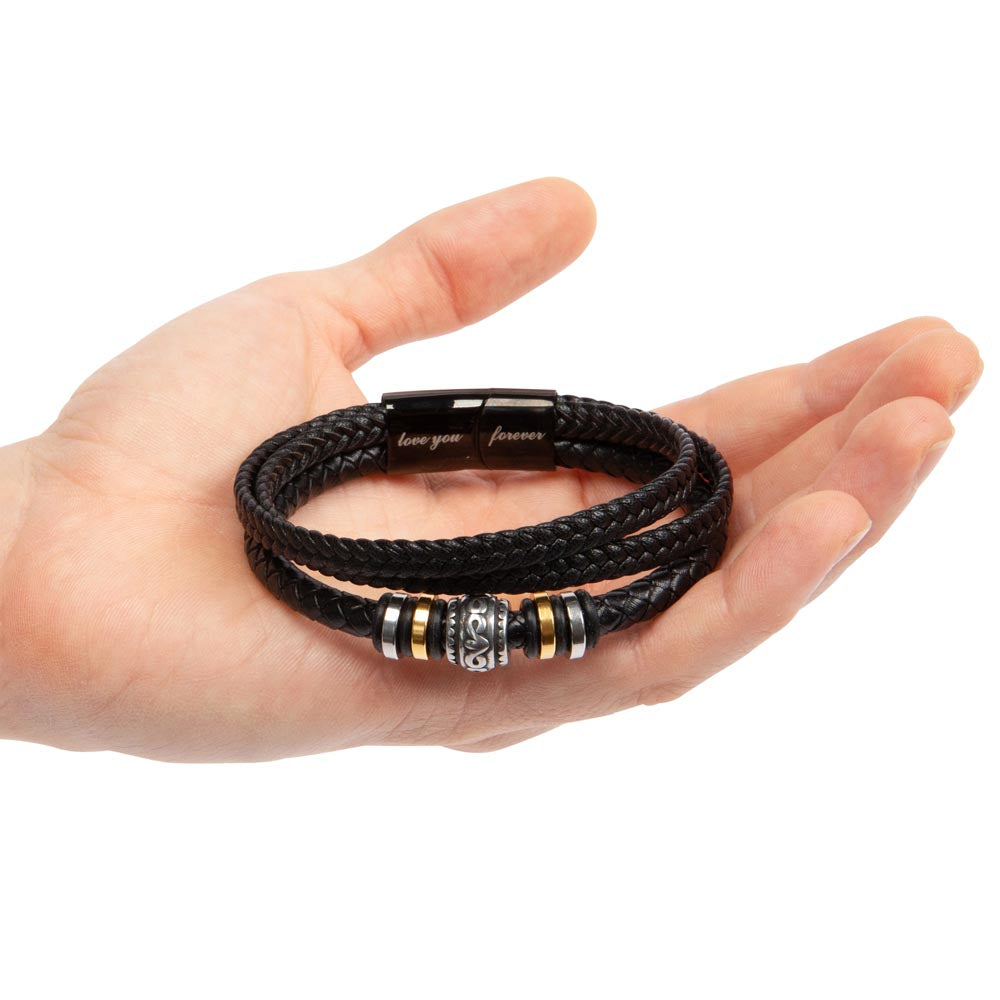 TO MY DAD, LOVE YOU FOREVER BRACELET, FATHER'S DAY GIFT WITH MESSAGE CARD, GIFT FOR DAD, UNIQUE GIFT