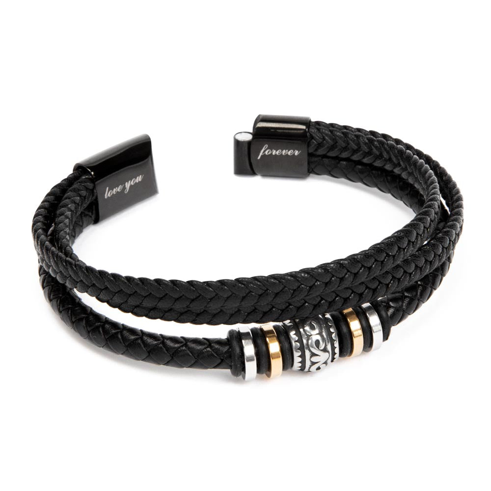 TO MY DAD, LOVE YOU FOREVER BRACELET, FATHER'S DAY GIFT WITH MESSAGE CARD, GIFT FOR DAD, UNIQUE GIFT