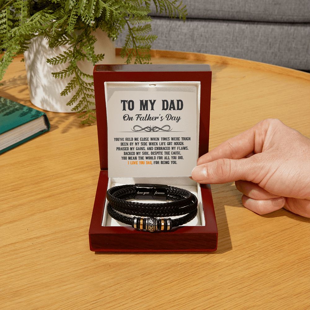 TO MY DAD, LOVE YOU FOREVER BRACELET, FATHER'S DAY GIFT WITH MESSAGE CARD, GIFT FOR DAD, UNIQUE GIFT