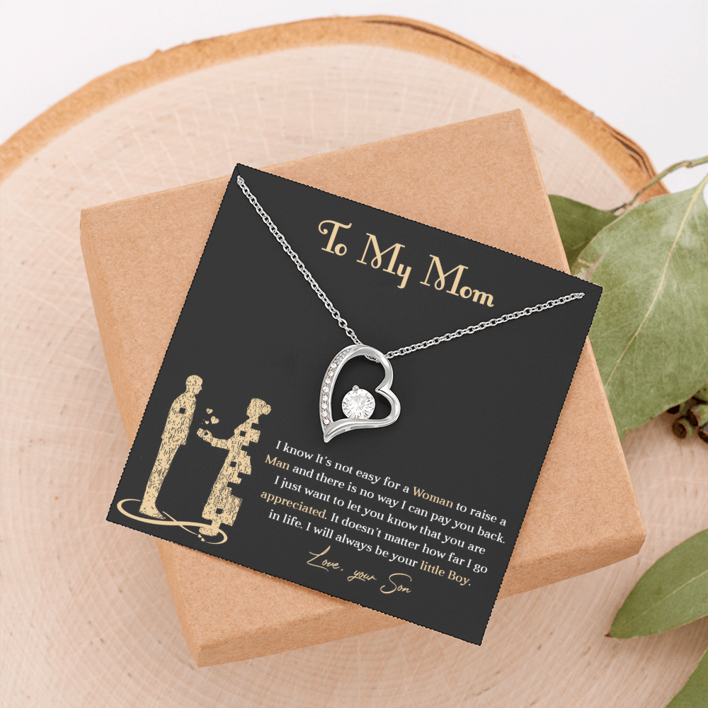 Forever love necklace for mom from son